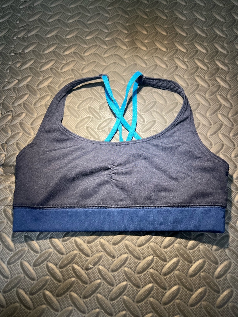 Hollister Co. Blue & Gray Sports Bra | Y2K Activewear Workout Gym